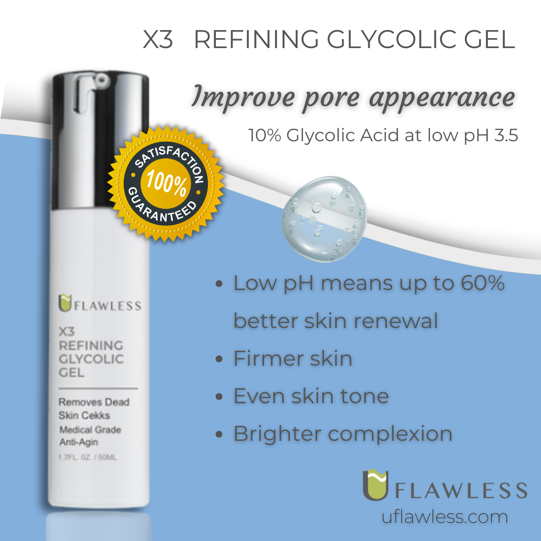 X3 Refining Glycolic Gel | Exfoliating Gel Low pH